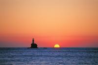 Couché de soleil sur l'île d'Andros