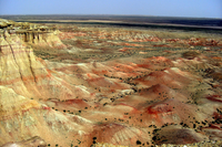 Les reliefs aux tons chauds de Mongolie