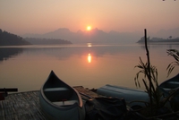 Couché de soleil sur le Parc National Kao Sok